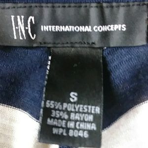 INC International Concepts Women's Paperbag Waist Denim Skirt Blue Size 6